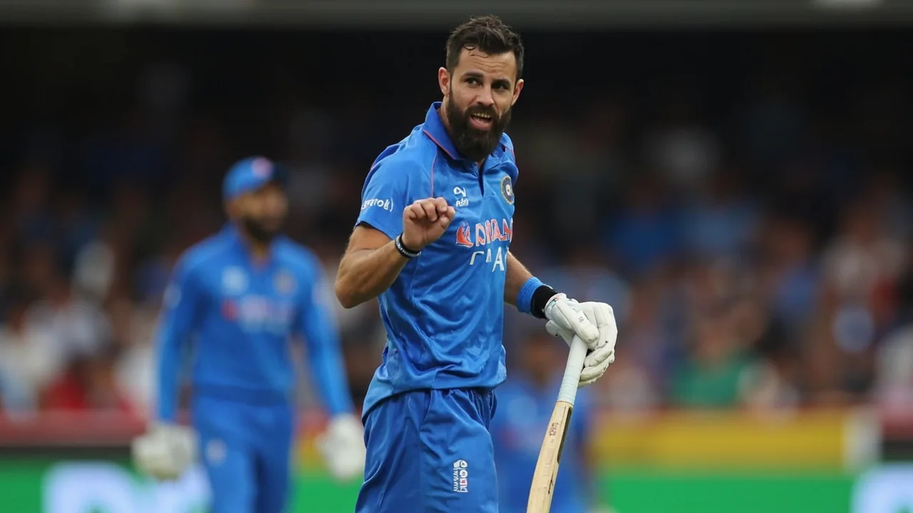 India batter in powerplay action during an England-India T20I